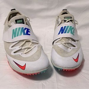 Nike PV Elite Pole Vault Spikes Men's Sz 10 White, used / very good condition